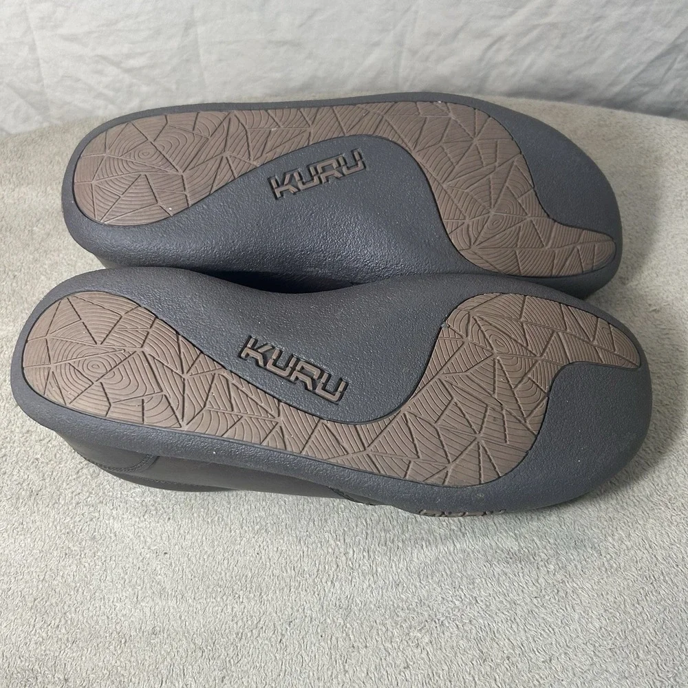 KURU Slip On Shoes Mens 13 Brown Leather Comfort Work Casual Kivi Style